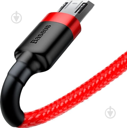 Кабель BASEUS USB – microUSB 1 м black/red Cafule 2.4 А B - фото 2 Кабель BASEUS USB – microUSB 1 м black/red Cafule 2.4 А B - фото 2