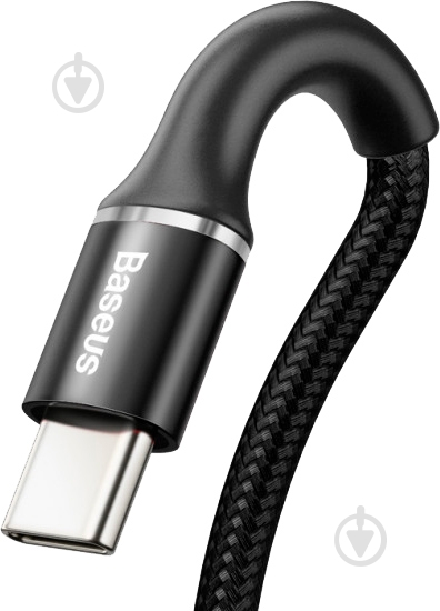 Кабель BASEUS USB Type-A – USB Type-C 1 м black (ATGH-B01) Halo 3A - фото 2
