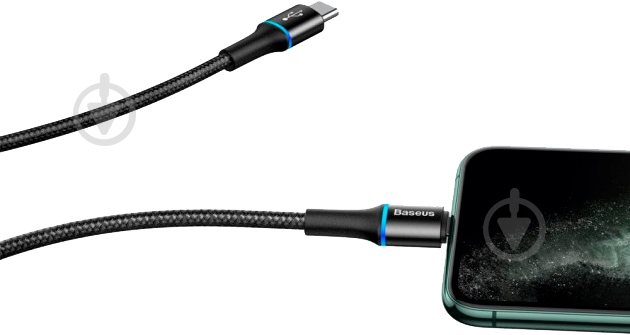 Кабель BASEUS USB – Apple Lightning 1 м black Halo 18W - фото 3