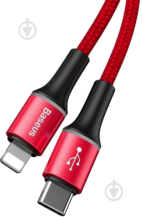 Кабель BASEUS USB – Apple Lightning 1 м red Halo 18W - фото 3