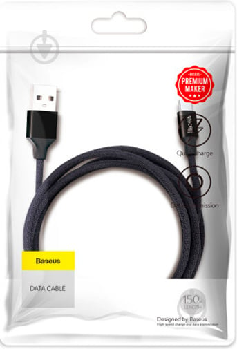 Кабель BASEUS USB – microUSB 1,5 м black Yiven - фото 7