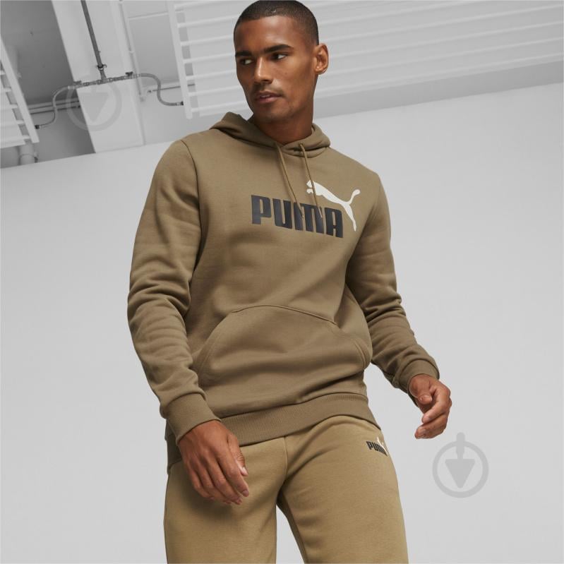 Джемпер Puma ESS+ 2 COL BIG LOGO HOODIE FL 58676494 р.2XL коричневий - фото 3