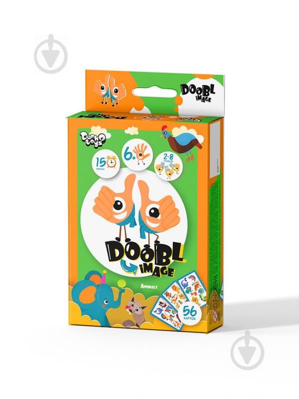 Гра настільна Danko Toys Doobl Image міні укр. Animals DBI-02-03U - фото 1