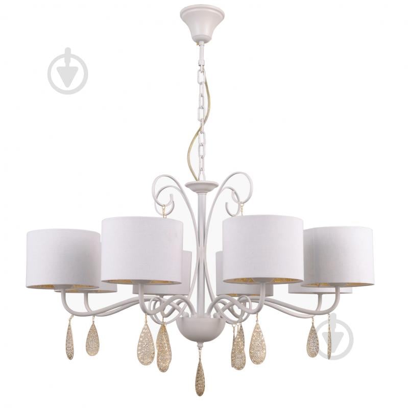 ВІТРИНА! Люстра Victoria Lighting 8x40 Вт E14 білий Grace/SP8 - фото 1 ВІТРИНА! Люстра Victoria Lighting 8x40 Вт E14 білий Grace/SP8 - фото 1