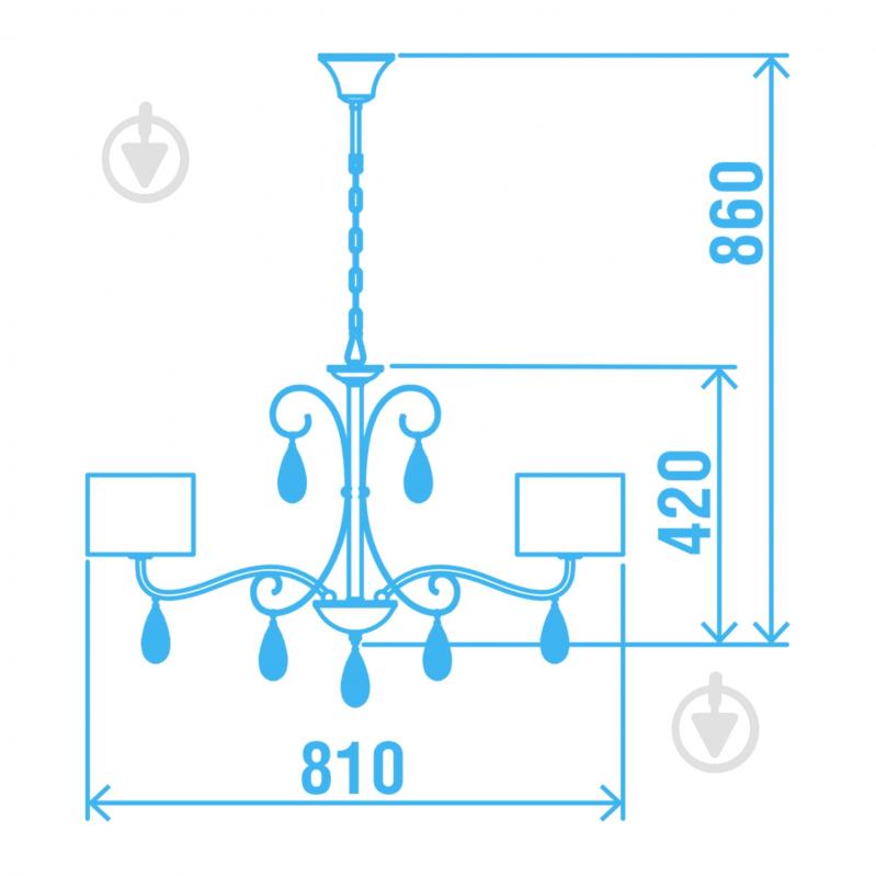 ВІТРИНА! Люстра Victoria Lighting 8x40 Вт E14 білий Grace/SP8 - фото 2 ВІТРИНА! Люстра Victoria Lighting 8x40 Вт E14 білий Grace/SP8 - фото 2
