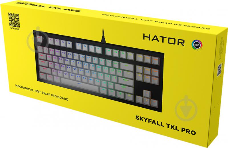 Клавіатура ігрова Hator Skyfall (HTK-657) TKL PRO yellow - фото 7