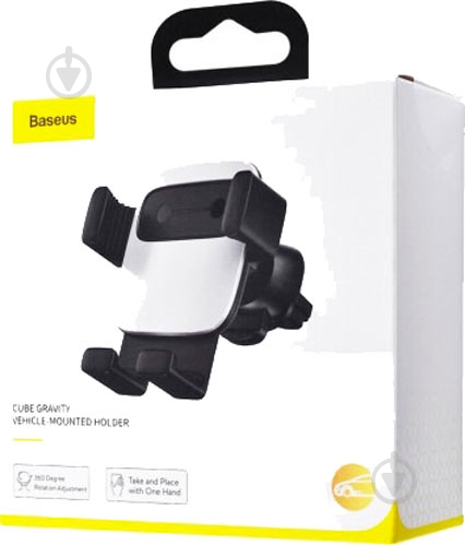 Автодержатель Cube Gravity Vehicle-mounted Holder BASEUS серебристый - фото 5