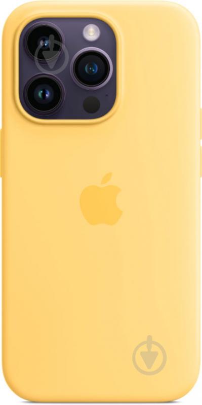 Чохол Apple Silicone Case with MagSafe для iPhone 14 Pro sunglow(MPTM3ZE/A) - фото 1