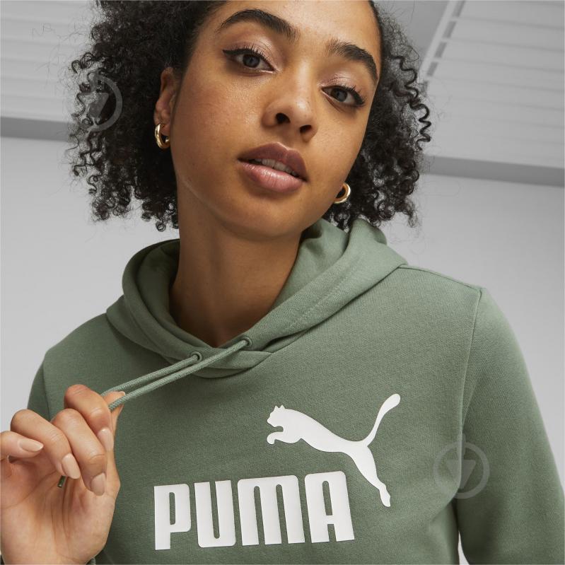 Джемпер Puma ESS LOGO HOODIE FL (S) 58678948 р.S зеленый - фото 5