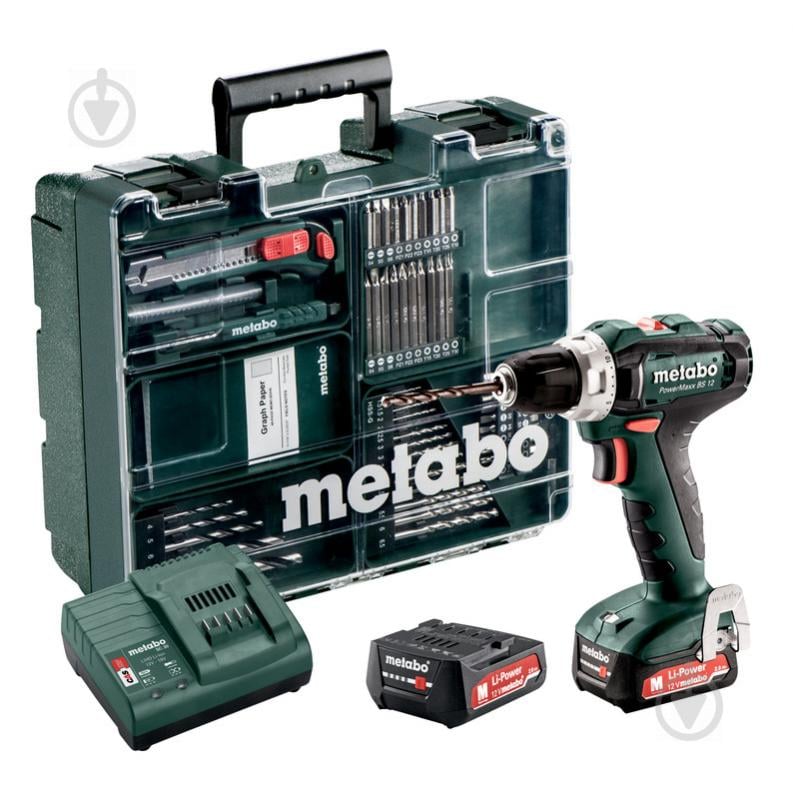 Шуруповерт аккумуляторный Metabo POWERMAXX BS 12 SET 601036870 - фото 1