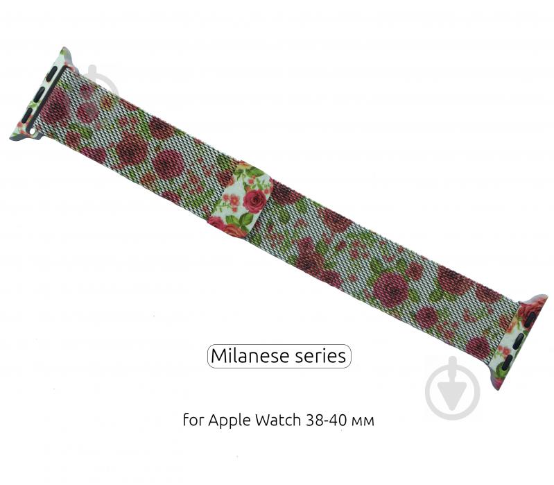 Ремінець Armorstandart Milanese Loop для Apple Watch All Series 38-40mm Flowers Rose ARM52961 - фото 2