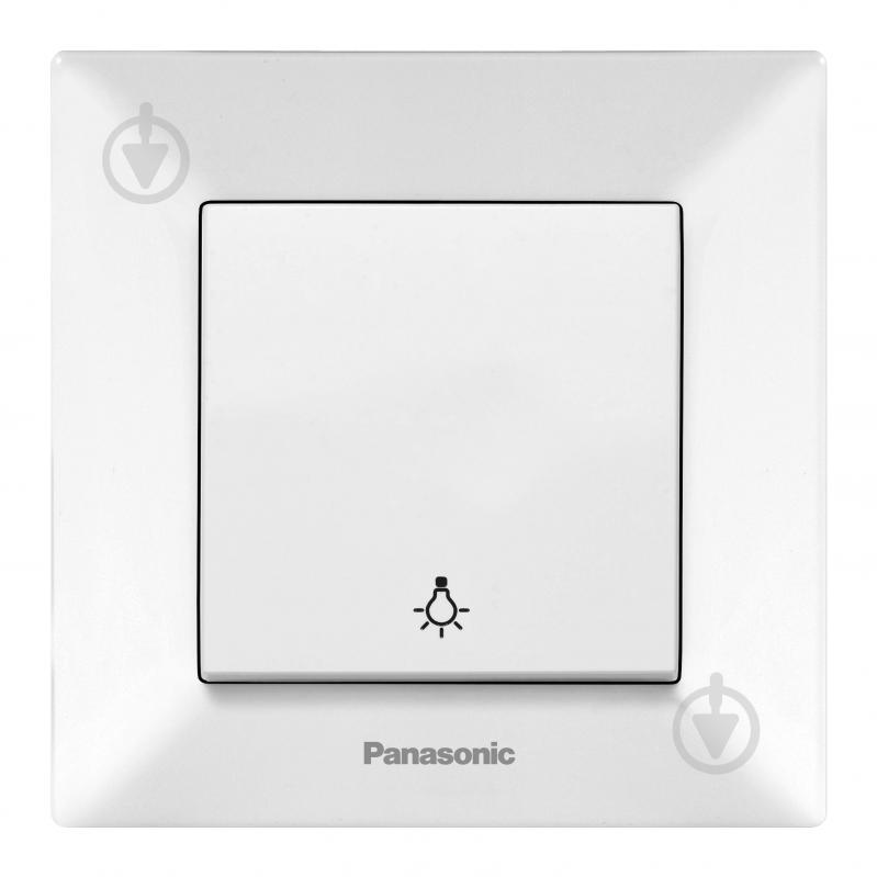 Вимикач кнопковий кнопковий одноклавішний Panasonic Arkedia Slim білий 480100205 - фото 1