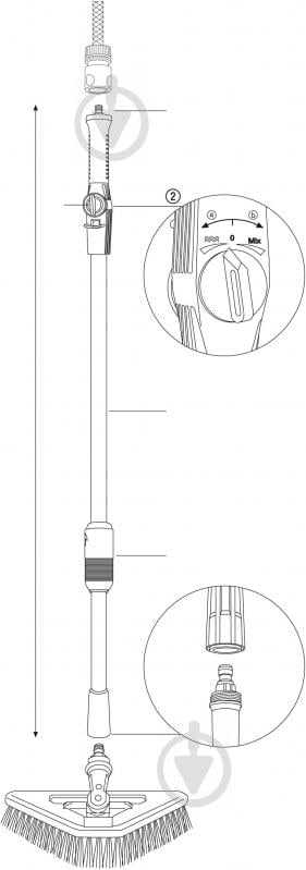 Телескопічна ручка Gardena для системи чищення 155-260 см 5554-20 - фото 4