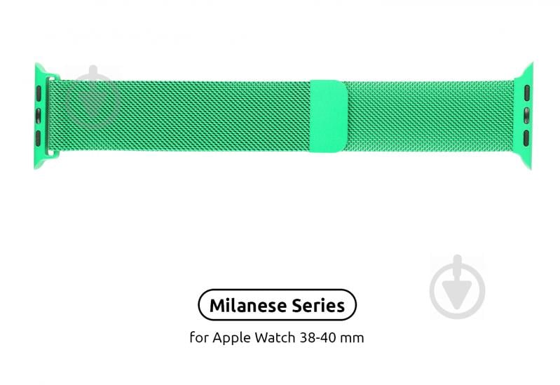 Ремешок Armorstandart Milanese Loop Band для Apple Watch All Series 38/40 mm green ARM54388 - фото 2