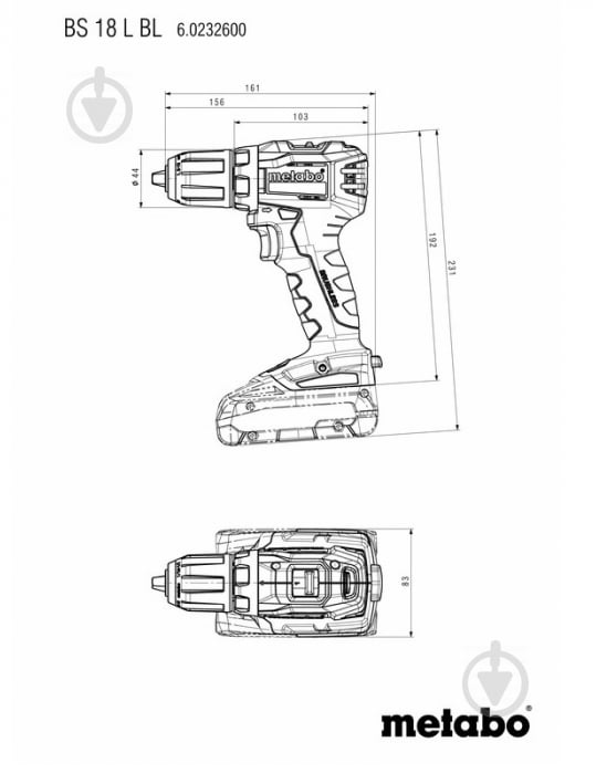 Шуруповерт аккумуляторный Metabo BS 18 L BL 602326890 - фото 2