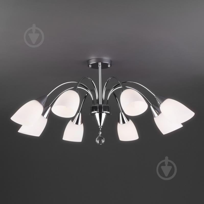ВИТРИНА! Люстра потолочная Strotskis Strotskis Ellene 30149/8 8x60 Вт Е27 белый/хром 30149/8 - фото 3