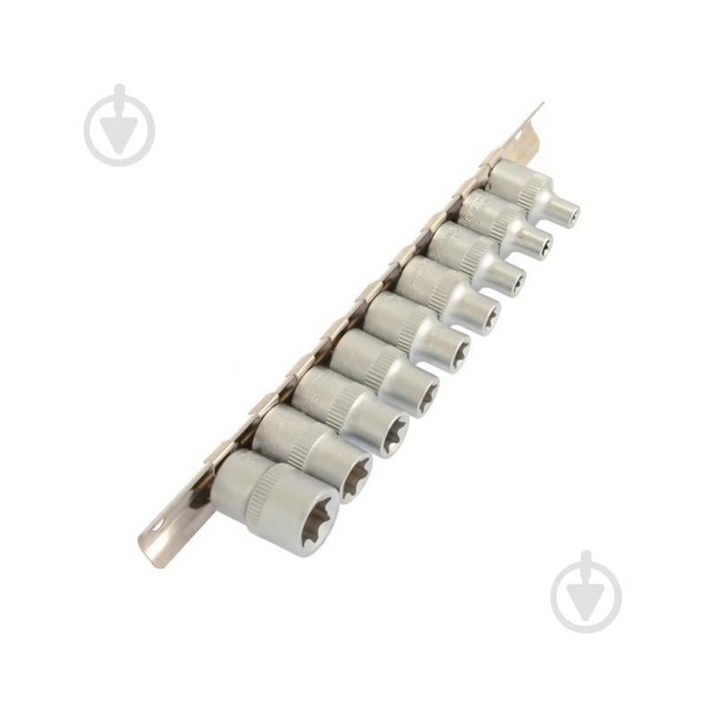 Набор головок MasterTool E-TORX 3/8" E5-E16 CRV 9 шт. 78-3809 - фото 1