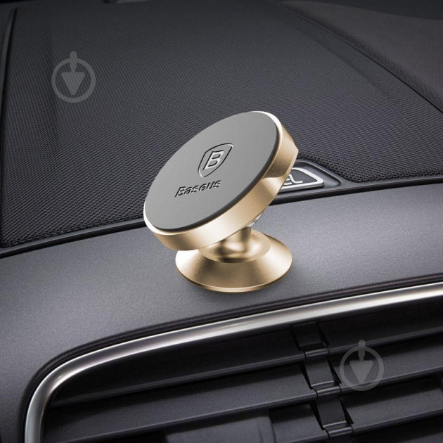 Автодержатель Magnetic Vertical type BASEUS SUER-B0V золотистый - фото 6