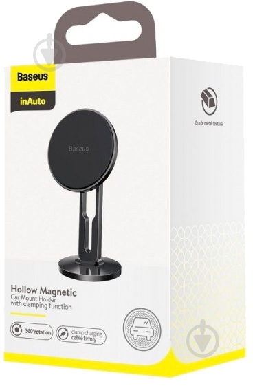 Автотримач Magnetic Vertical type BASEUS SULK-01 чорний - фото 6