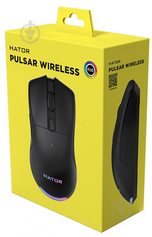 Мышка беспроводная Hator Pulsar Wireless yellow (HTM-318) - фото 7