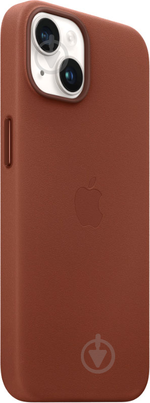 Чохол Apple Leather Case with MagSafe для iPhone 14 umber (MPP73ZM/A) - фото 2