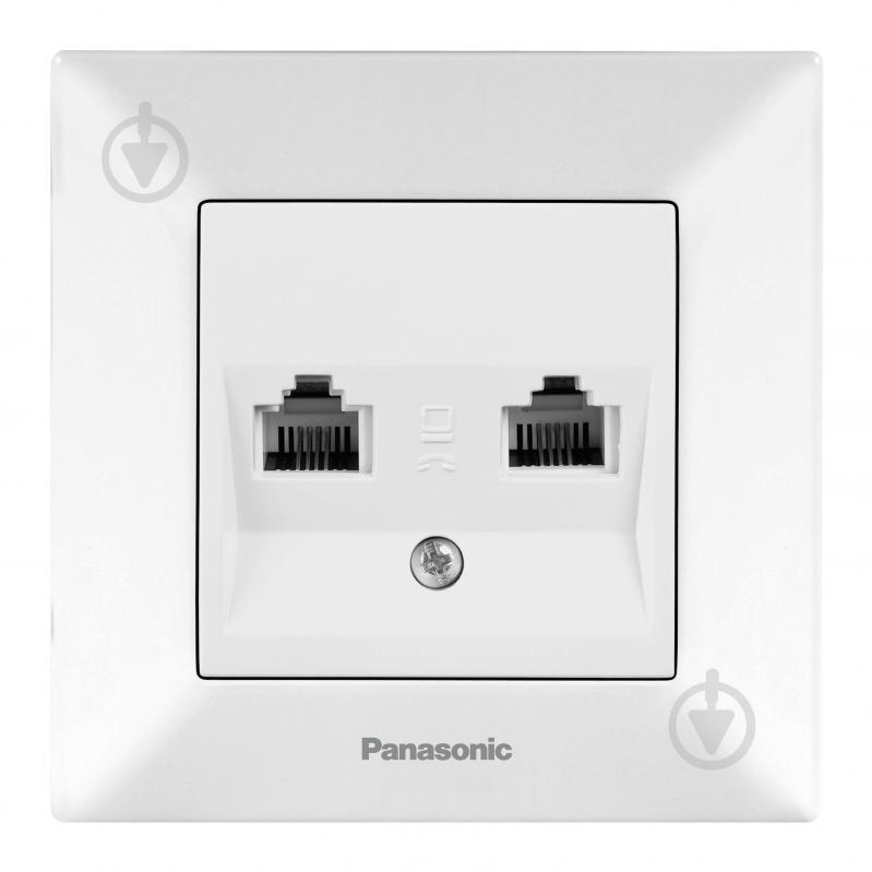 Розетка телефонна Panasonic Arkedia Slim RJ11 CAT3 білий 480200236 - фото 1