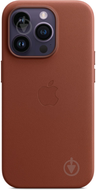 Чохол Apple Leather Case with MagSafe для iPhone 14 Pro umber (MPPK3ZM/A) - фото 1