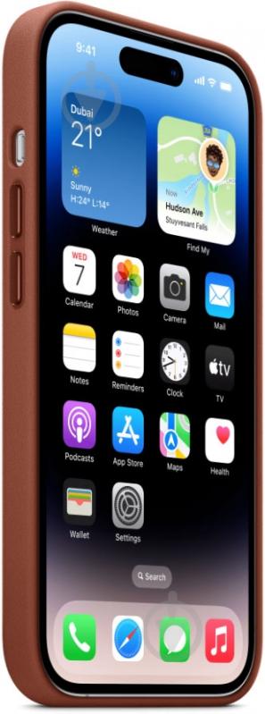 Чохол Apple Leather Case with MagSafe для iPhone 14 Pro umber (MPPK3ZM/A) - фото 3