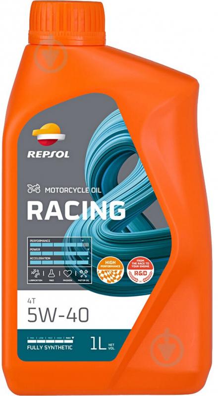 ᐉ Моторное масло Repsol Racing 4T 5W-40 1 л (RPP2000JHC) • Купить в ...