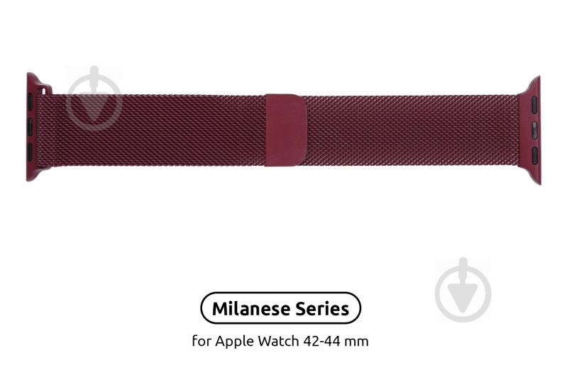 Ремінець Armorstandart Milanese Loop Band для Apple Watch All Series 42/44 mm burgundy ARM55263 - фото 2