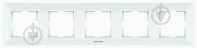 Рамка пятиместная Panasonic Arkedia Slim горизонтальная белый 480500135 - фото 1