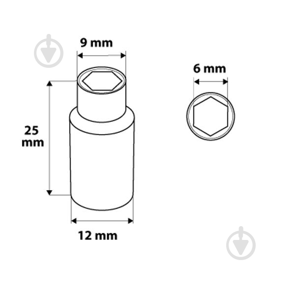 Головка NEO tools 6 мм 08-224 - фото 2
