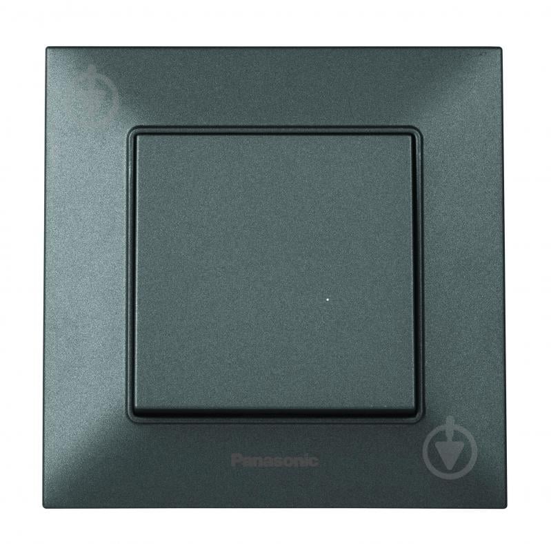 Вимикач одноклавішний одноклавішний Panasonic Arkedia Slim димчастий 480100216 - фото 1