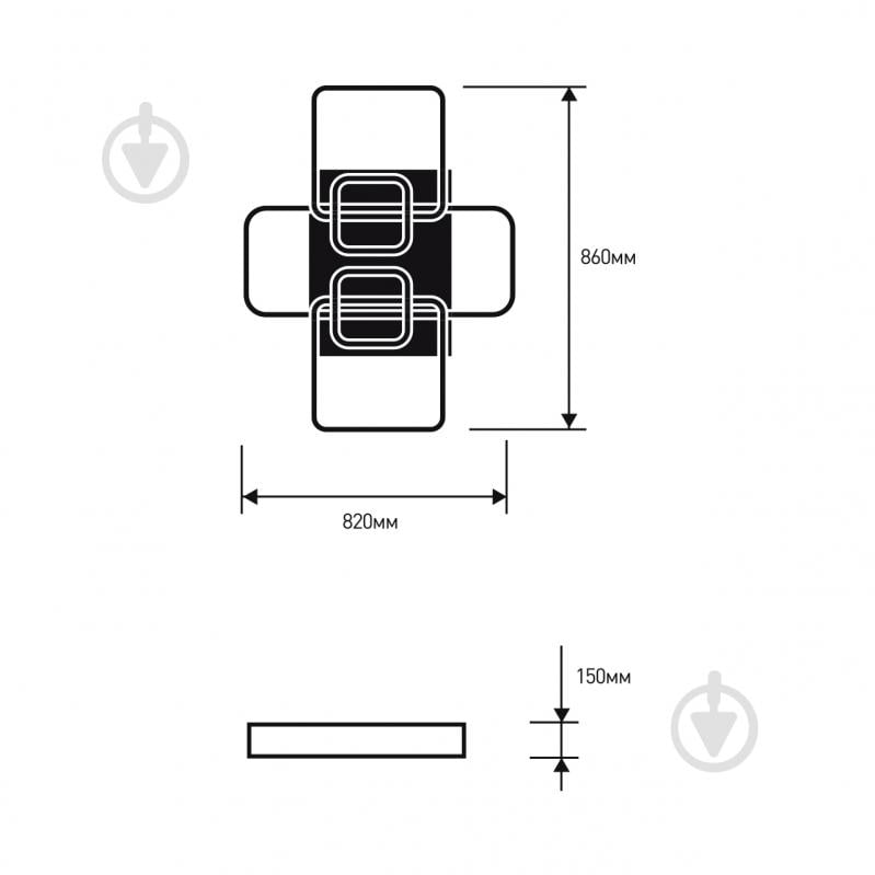 Люстра потолочная Eurolamp без цоколя черный LED-LS-120-M21(black) - фото 3