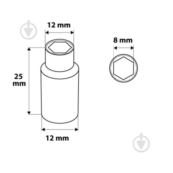 Головка NEO tools 8 мм 08-226 - фото 2