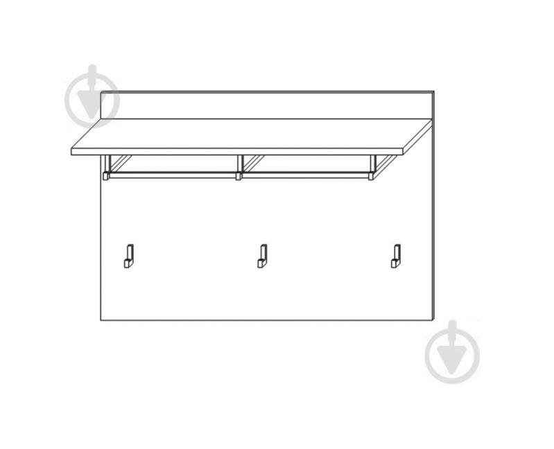 Вішалка з гачками SOKME Барселона білий/дуб артізан - фото 2