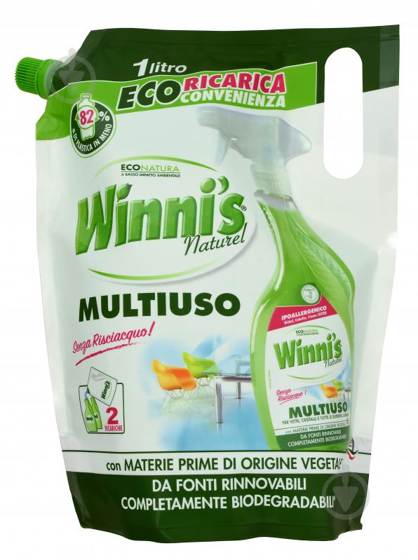 Засіб миючий для скла та дзеркал Winni’s naturel Multiuso EcoFormato 1 л - фото 1