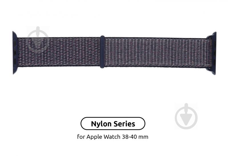 Ремешок Armorstandart Nylon Band для Apple Watch All Series 38/40 mm midnight blue ARM55847 - фото 2