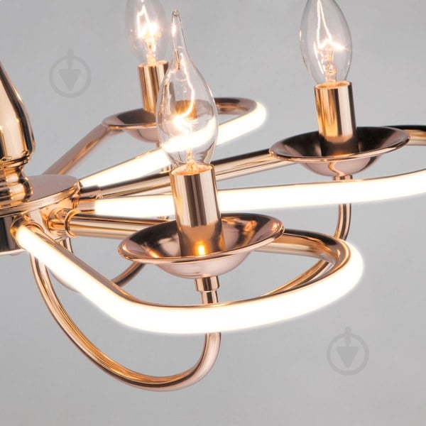 ВИТРИНА! Люстра подвесная Strotskis Phobos 6x60 Вт E14 золото 421/6 - фото 6