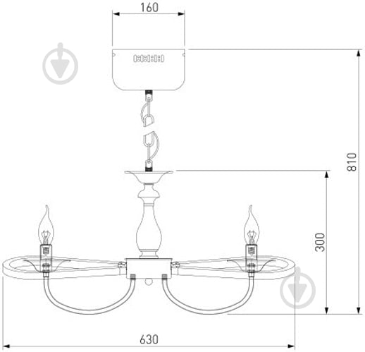 ВИТРИНА! Люстра подвесная Strotskis Phobos 6x60 Вт E14 золото 421/6 - фото 7