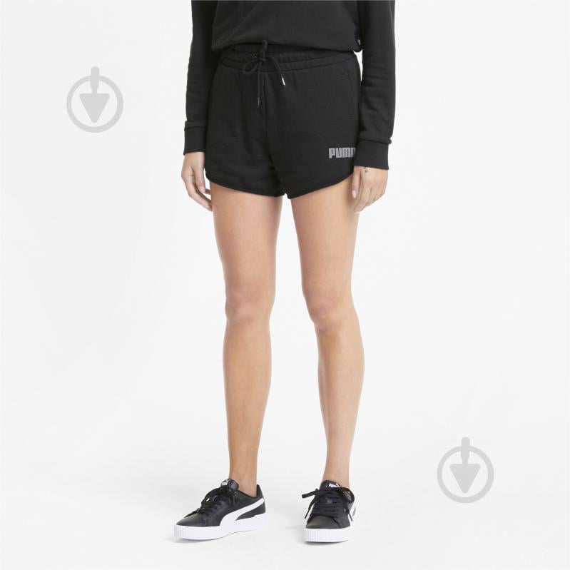 Шорти Puma Modern Basics High Shorts 58593601 р. XS чорний - фото 1