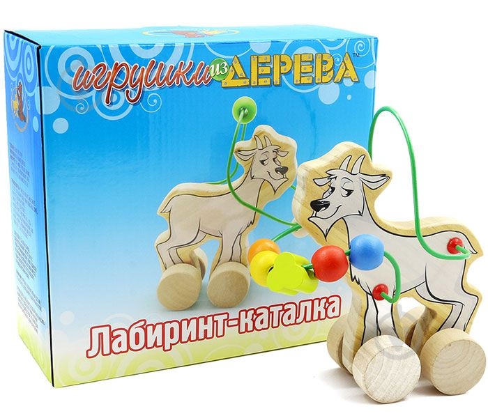 Игрушка-каталка Іграшки з дерева Козел Д360 - фото 2 Игрушка-каталка Іграшки з дерева Козел Д360 - фото 2