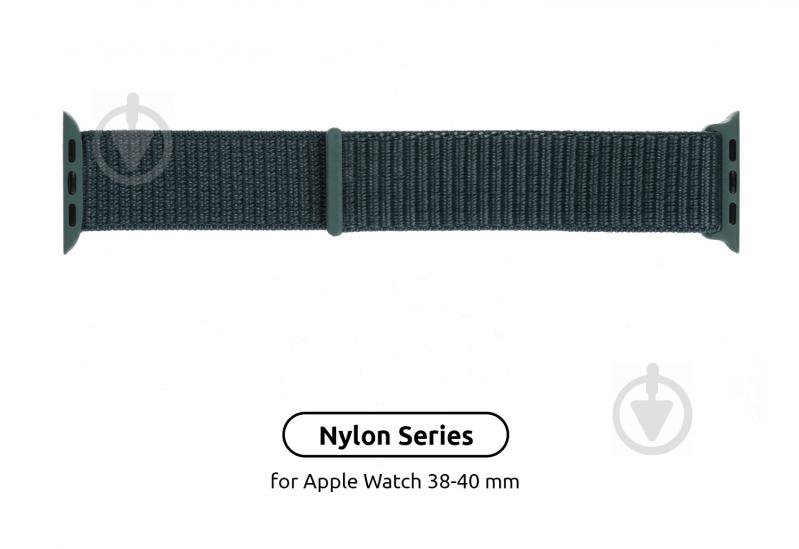 Ремешок Armorstandart Nylon Band для Apple Watch All Series 38/40 mm pine green ARM56842 - фото 2