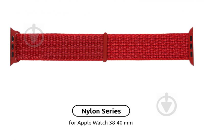 Ремінець Armorstandart Nylon Band для Apple Watch All Series 38/40 mm red ARM55851 - фото 2