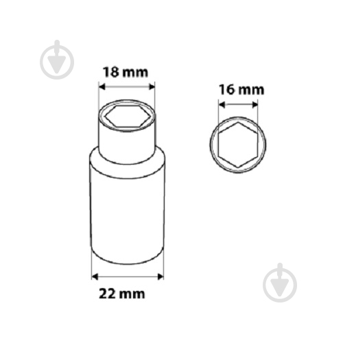Головка NEO tools 3/8" длинная 16 мм 08-191 - фото 3