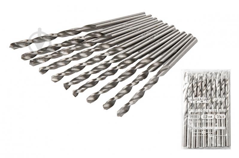 Свердло по металу MasterTool HSS 6,2x101 мм White 1 шт. 10-1062 - фото 1 Свердло по металу MasterTool HSS 6,2x101 мм White 1 шт. 10-1062 - фото 1