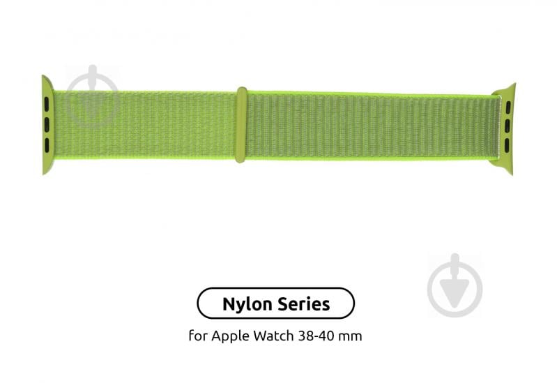 Ремінець Armorstandart Nylon Band для Apple Watch 38/40 mm light green ARM57849 - фото 2