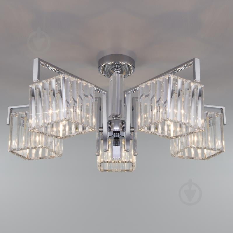 ВІТРИНА! Люстра стельова Strotskis April 5x60 Вт E14 прозорий/хром 10126/5 (хром) - фото 1