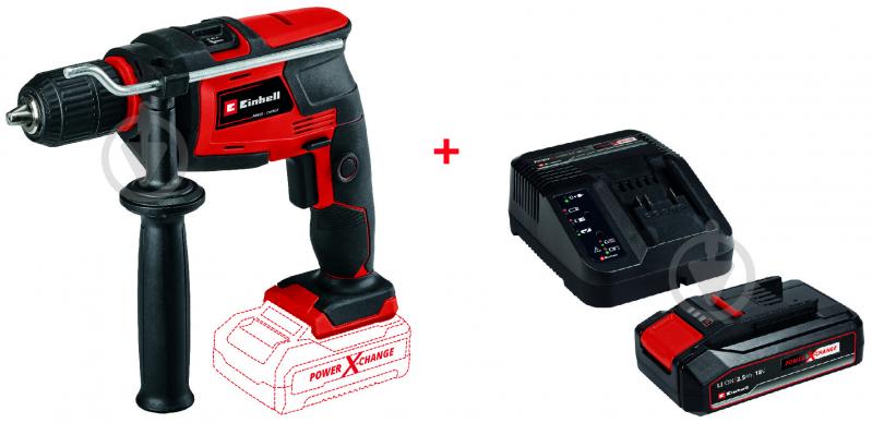 Дриль ударний Einhell TC-ID 18 Li + 1х2,5 Ah 4513960+4512097 - фото 1