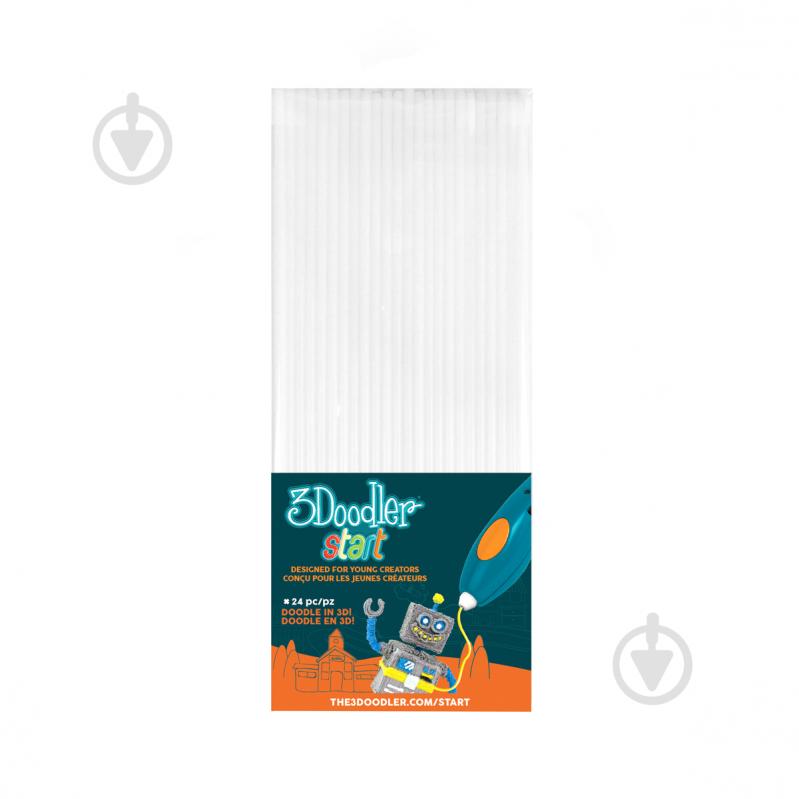 Набір стержнів для 3D-ручки 3Doodler Start білий 3DS-ECO01-WHITE-24 - фото 1